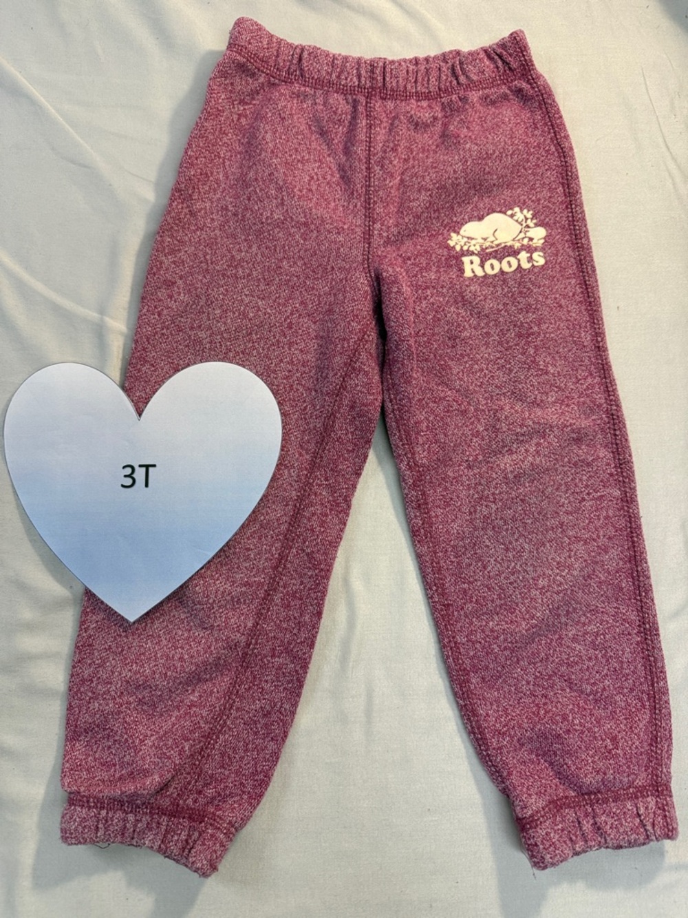 Roots - Kids Pink Heather Joggers/Sweatpants